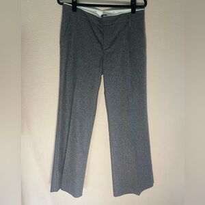 GAP Stretch Wool Blend Gray Tailored Trousers Sz 8 Regular Lined Work Pants Y2K